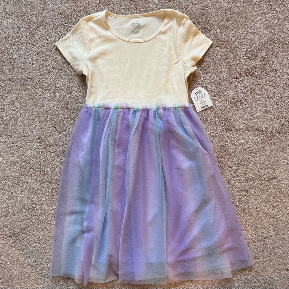NWT Kids Purple Tulle Dress 10-12 years